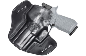 Image of Wilson Combat Optic Ready Cowhide Leather Outside the Waistband Holster, SIG P320 Carry, Right, Black, OR21CBLSR15