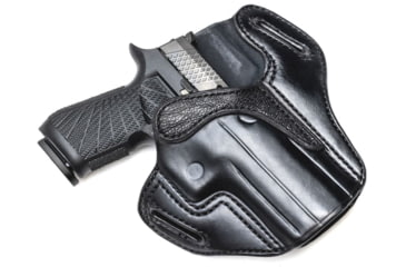 Image of Wilson Combat Optic Ready Cowhide Leather Outside the Waistband Holster, SIG P320, Right, Black, OR21BLSR15