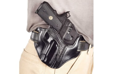 Image of Wilson Combat Optic Ready Leather Outside the Waistband Holster, 1911 Compact, Right, Black, OR2BLSR15