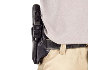 Image of Wilson Combat Optic Ready Leather Outside the Waistband Holster w/ Rail, 1911, Right, Black, OR2BLSR15R