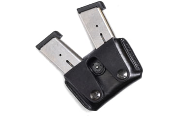 Image of Wilson Combat Palmetto Cowhide Leather Double Pistol Magazine Pouch, 1911, Ambidextrous, Black, PLDP1BLR15