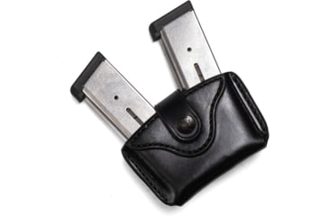 Image of Wilson Combat Palmetto Cowhide Leather Double Pistol Magazine Pouch, 1911, Ambidextrous, Black, PLDP1BLR15
