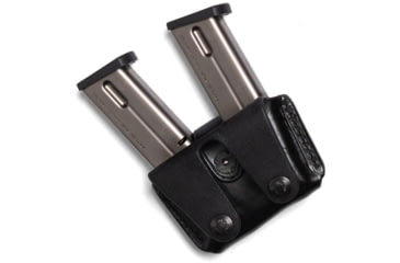 Image of Wilson Combat Palmetto Cowhide Leather Double Pistol Magazine Pouch, Beretta 92, Ambidextrous, Black, PLDP4BLR15
