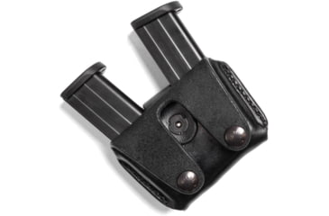 Image of Wilson Combat Palmetto Cowhide Leather Double Pistol Magazine Pouch, Wilson Combat EDC X9, Ambidextrous, Black, PLDP9BLR15