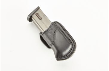 Image of USED Wilson Combat Palmetto Leatherworks Single Snap Mag Pouch, Beretta 92, Right Hand, 1.5in Belt, Leather w/Shark Trim, Black, PLSS4BLSR15, EDEMO1