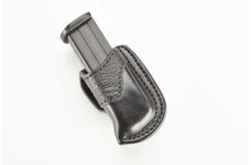 Image of Wilson Combat Palmetto Leatherworks Single Snap Mag Pouch, EDC X9, Right Hand, 1.5in Belt, Black w/Shark Trim, Black PLSS9BLSR15