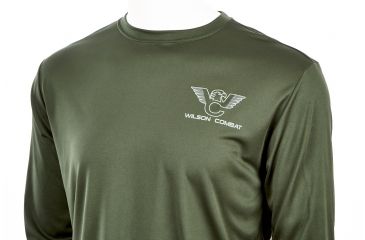 Image of Wilson Combat Performance Long Sleeve Shirt, Green, Extra Large 827XL