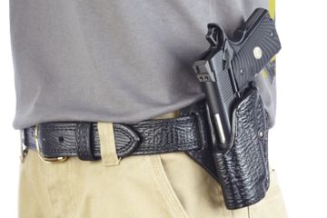 Image of Wilson Combat Practical Holster, Compact 1911, Left Hand, 1.5in Belt, Black Shark P2BSL15