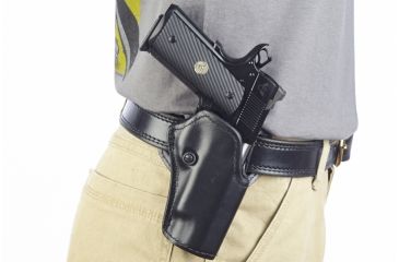 Image of Wilson Combat Practical Holster, Full-Size 1911, Right Hand, 1.5in Belt, Black P1BLR15