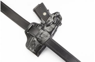 Image of Wilson Combat Rapid Response Holster, Compact 1911, Left Hand, 1.5in Belt, Black Leather RV2BLL15