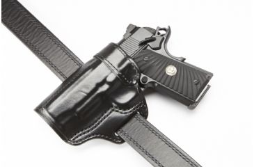 Image of Wilson Combat Rapid Response Holster, Compact 1911, Left Hand, 1.5in Belt, Black Leather RV2BLL15