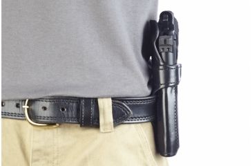Image of Wilson Combat Rapid Response Holster, Compact 1911, Left Hand, 1.5in Belt, Black Leather RV2BLL15