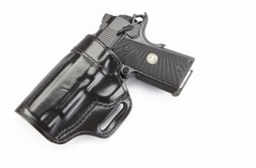Image of Wilson Combat Rapid Response Holster, Compact 1911, Left Hand, 1.5in Belt, Black Leather RV2BLL15