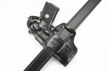 Image of Wilson Combat Rapid Response Holster, Compact 1911, Right Hand, 1.5in Belt, Black Leather RV2BLR15