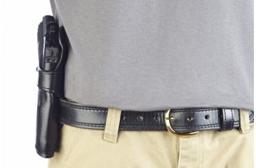 Image of Wilson Combat Rapid Response Holster, Compact 1911, Right Hand, 1.5in Belt, Black Leather RV2BLR15