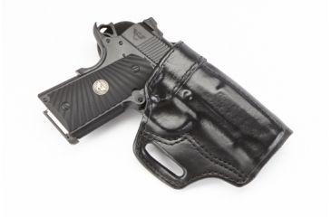 Image of Wilson Combat Rapid Response Holster, Compact 1911, Right Hand, 1.5in Belt, Black Leather RV2BLR15