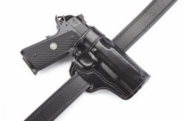 Image of Wilson Combat Rapid Response Holster, Full-Size 1911, Right Hand, 1.5in Belt, Black Leather RV1BLR15