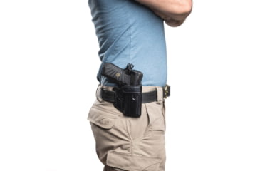 Image of Wilson Combat Rapid Response Leather Outside the Waistband Holster, Wilson Combat EDC X9s/SFX9, Right, Black, RV9SBLR15