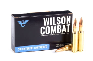 Image of Wilson Combat Sierra Matchking .308 Winchester 168 Grain Hollow Point Boat Tail Brass Cased Pistol Ammo, 20 Round, A308-168-HPBTM-20RD