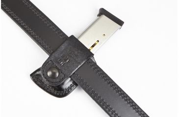 Image of Wilson Combat Single Snap Magazine Pouch, 1911, Left Hand, 1.5in Belt, Black Leather SS1BLL15