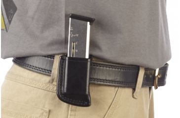 Image of Wilson Combat Single Snap Magazine Pouch, 1911, Left Hand, 1.5in Belt, Black Leather SS1BLL15
