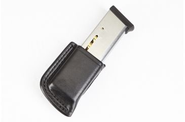Image of Wilson Combat Single Snap Magazine Pouch, 1911, Left Hand, 1.5in Belt, Black Leather SS1BLL15