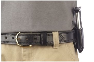 Image of Wilson Combat Single Snap Magazine Pouch, 1911, Right Hand, 1.5in Belt, Black Leather SS1BLR15