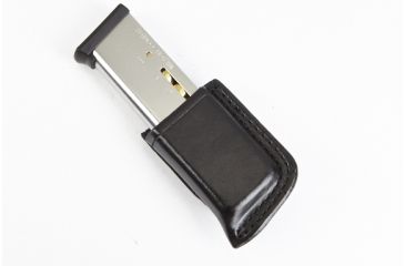 Image of Wilson Combat Single Snap Magazine Pouch, 1911, Right Hand, 1.5in Belt, Black Leather SS1BLR15