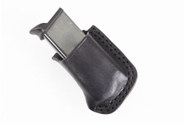 Image of Wilson Combat Single Snap Magazine Pouch, ADP, Right Hand, 1.5in Belt, Black Leather SS4BLR15