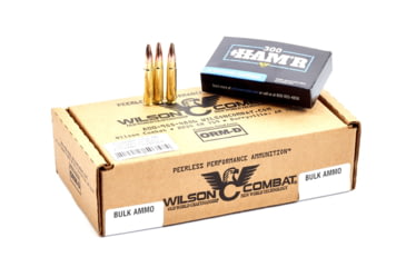 Image of Wilson Combat Speer HAMR Bonded 300 HAMR 135 Grain Brass Cased Pistol Ammo, 200 Round, A300HMR-135-HB-BLK-200RD