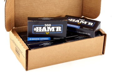 Image of Wilson Combat Speer HAMR HOT-CORE 300 HAMR 130 Grain Brass Cased Pistol Ammo, 200 Round, A300HMR-130-HHC-BLK-200RD