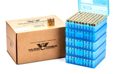 Image of Wilson Combat Speer TMJ 9mm Luger 147 Grain Brass Cased Pistol Ammo, 500 Rounds, A9-147-TMJ-BLK-500RD