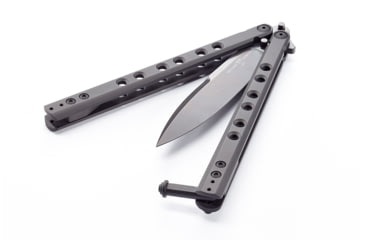 Image of Wilson Combat SuperFly Tactical Butterfly Folding Knife, 4.375 in, Black DLC Finish, WTK-SF-B