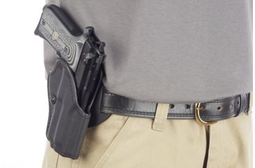 Image of Wilson Combat Tactical Assault Holster, Beretta 92/96 Compact, Right Hand, 1.5in Belt, Black Kydex, Black TA12BKR15