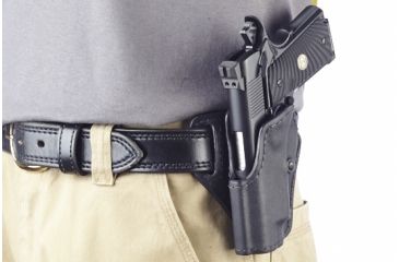 Image of Wilson Combat Tactical Assault Holster, Compact 1911, Left Hand, 1.5in Belt, Black Kydex TA2BKL15