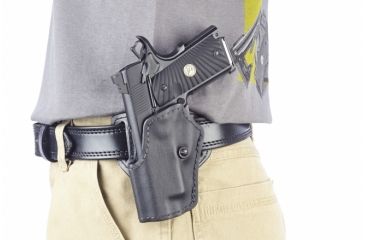 Image of Wilson Combat Tactical Assault Holster, Compact 1911, Left Hand, 1.5in Belt, Black Kydex TA2BKL15