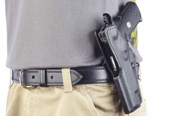 Image of Wilson Combat Tactical Paddle Holster, Full-Size 1911, Left Hand, 1.5in Belt, Black Kydex TP1BKL15