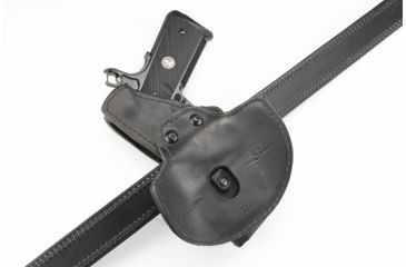 Image of Wilson Combat Tactical Paddle Holster, Full-Size 1911, Right Hand, 1.5in Belt, Black Kydex TP1BKR15