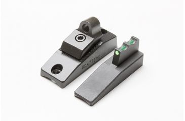 Image of Wilson Combat Trak-Lock II Ghost Ring Sight Set, 12 Gauge, .735in Green Fiber Optic Front for 14in Barrel SGTL2-FOGM-12