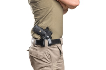 Image of Wilson Combat Undercover Professional Cowhide Leather Inside the Waistband Holster w/ Rail, 1911 Commander/Compact, Right, Black, UP2BLR15R
