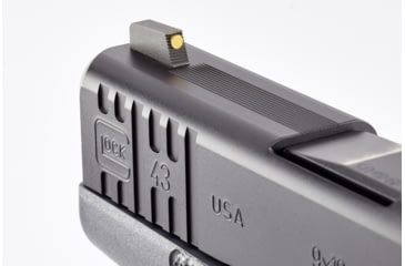 Image of Wilson Combat Vickers Elite Glock 42/43 Sight Set, Black Serrated Rear, Gold Bead Front, 902BGB