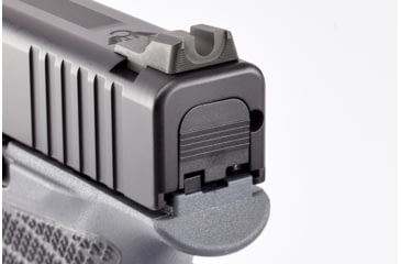 Image of Wilson Combat Vickers Elite Glock 42/43 Sight Set, Black Serrated Rear, Red Fiber Optic Front, 902BFOR