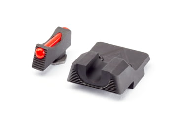 Image of Wilson Combat Vickers Elite Glock 42/43 Sight Set, Black Serrated Rear, Red Fiber Optic Front, 902BFOR