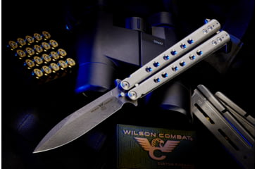 Image of Wilson Combat SuperFly Tactical Butterfly Folding Knife, Damascus, WTK-SF-D