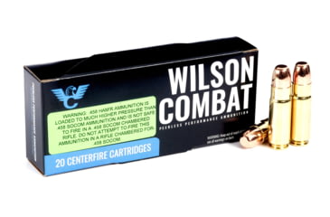 Image of Wilson Combat X-Treme .458 HAMR 300 Grain Round Nose Flat Point Brass Cased Pistol Ammo, 20 Round, A458H-300-RNFP-20RD