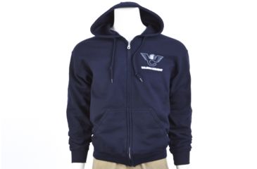 Image of Wilson Combat Zip-Up Hoodie, Navy Blue L, Navy, Large, 606NL