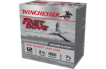 Image of Winchester 12G 2-3/4in 7.5# FST Dove HB Brass Case Shotgun Ammo, 25RD/250RD, WINCWFD127B