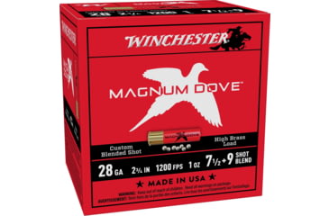 Image of Winchester Magnum Dove 28 Gauge 1oz 2 3/4in Shotgun Ammo, #7.5/#9, 25 Rounds, MD2879