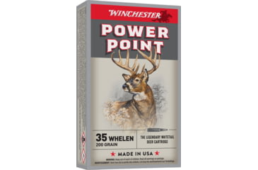 Image of Winchester .35 Whelen 200 Grain Power Point Brass Case Centerfire Rifle Ammo, 20RD BX/200RD CS, WINCX35W