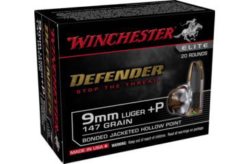 Image of Winchester 9 mm Luger 147 Grain Jacketed Hollow Point Supreme Elite Pistol Ammo, 20 Rounds, S9MMPDB2
